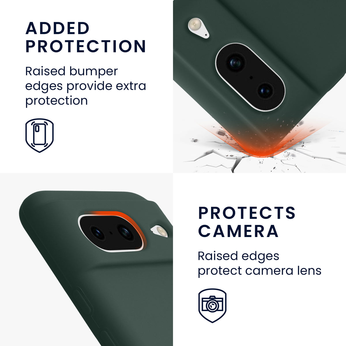 kwmobile Phone Case for Google Pixel 8 Case Wireless Charging