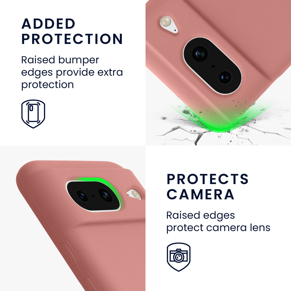 kwmobile Phone Case for Google Pixel 8 Case Wireless Charging