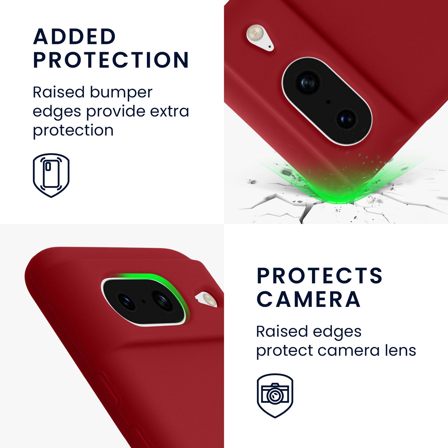 kwmobile Phone Case for Google Pixel 8 Case Wireless Charging