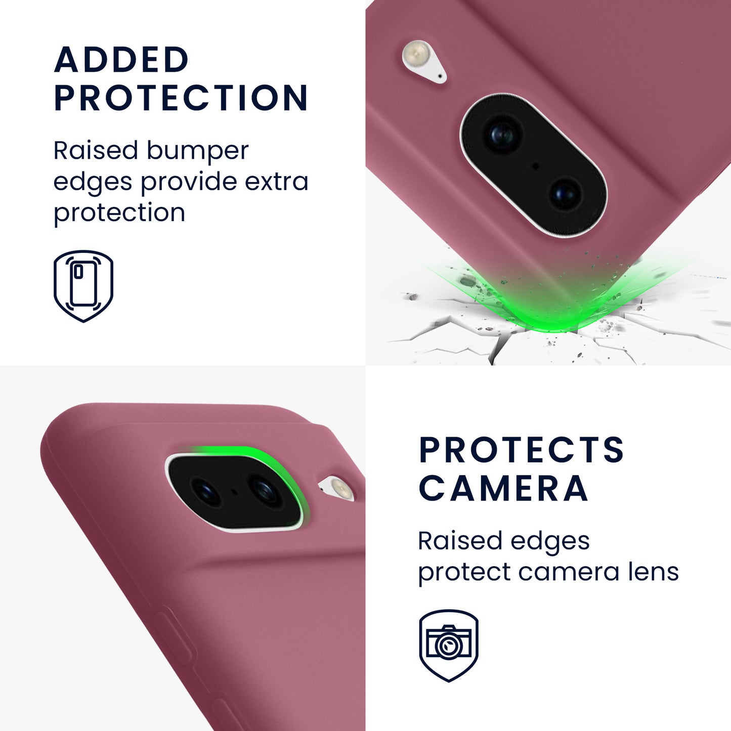 kwmobile Phone Case for Google Pixel 8 Case Wireless Charging