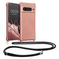 Google Pixel 7 Pro Necklace Phone Case Rose Gold Metallic