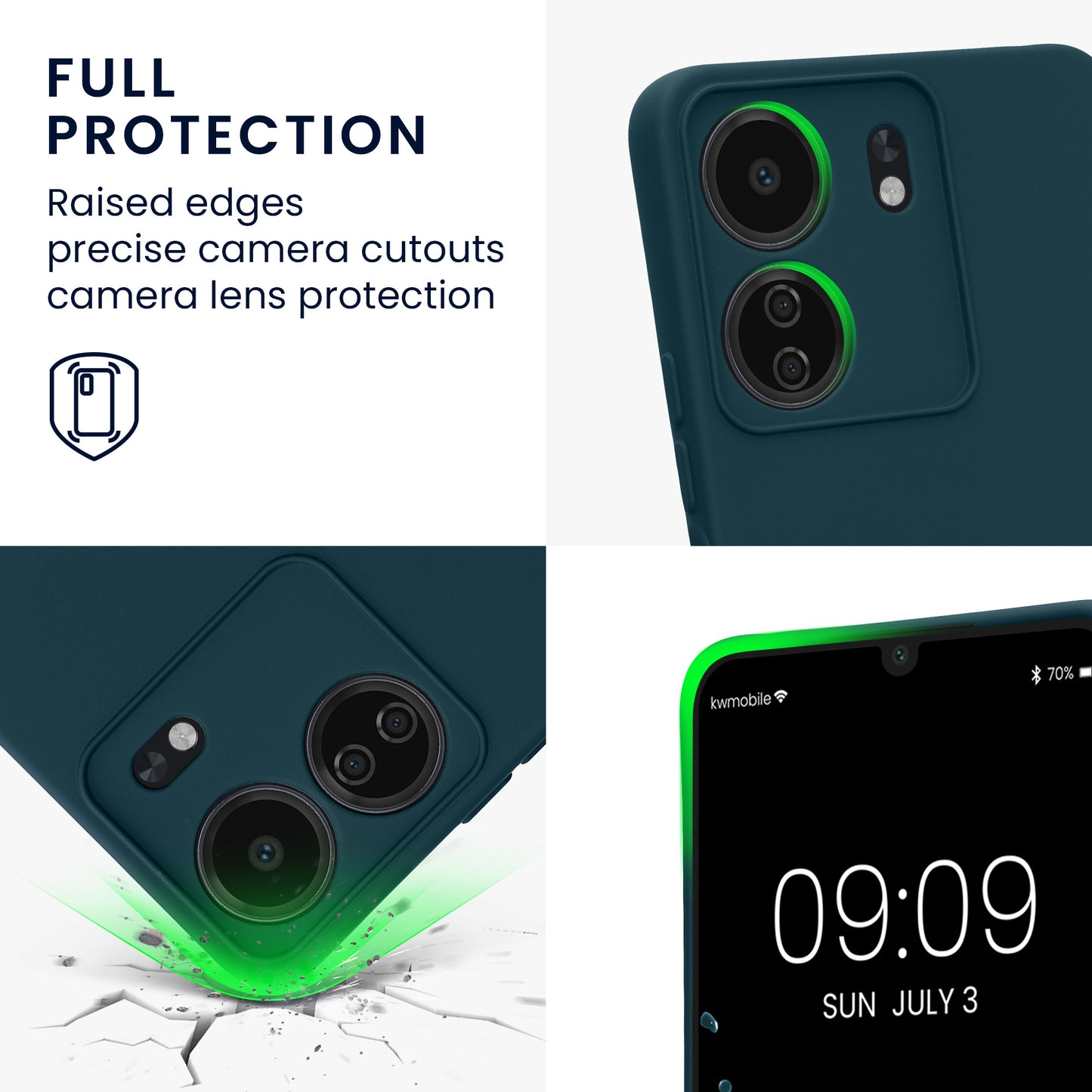 kwmobile Slim Case Compatible with Xiaomi Poco C65 / Redmi 13C - Silicone Phone Case