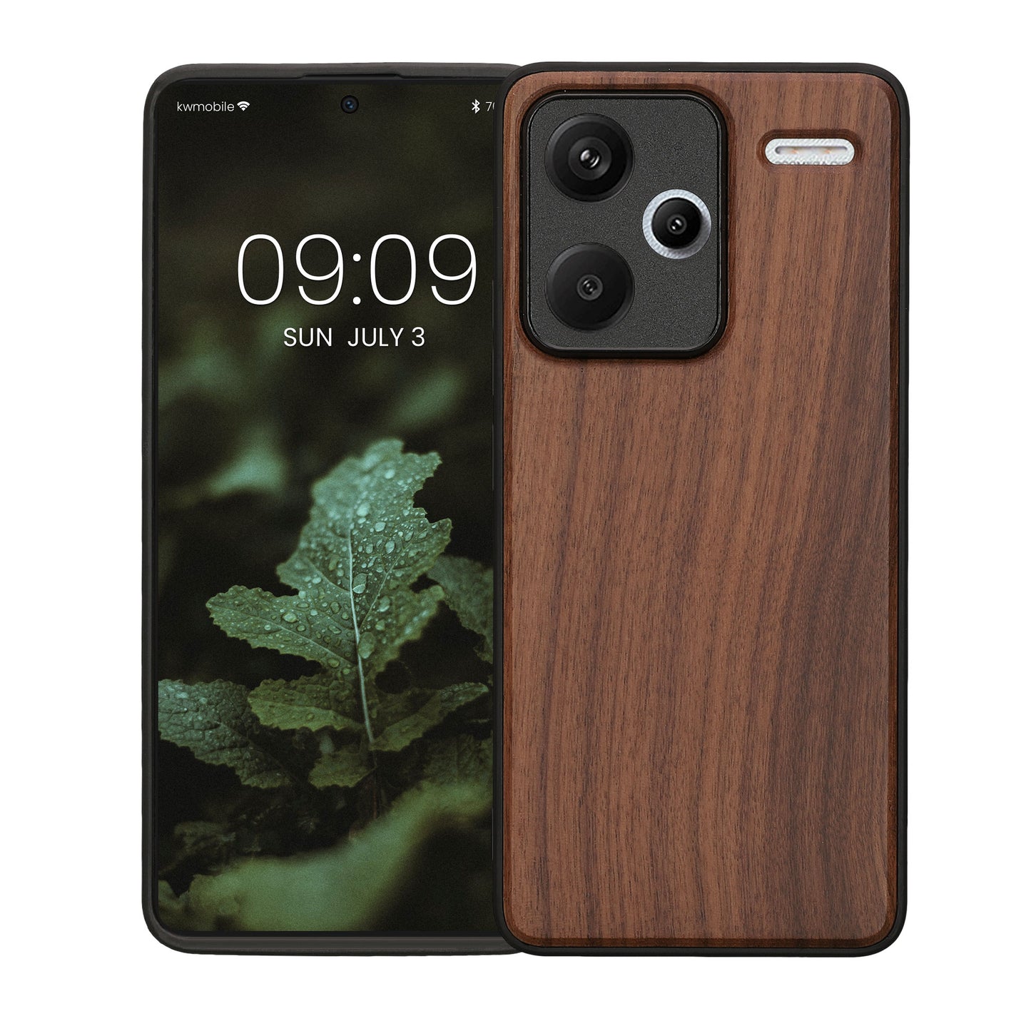 Wooden Case with TPU Bumper for Xiaomi Redmi Note 13 Pro+ 5G / Redmi Note 13 Pro Plus 5G
