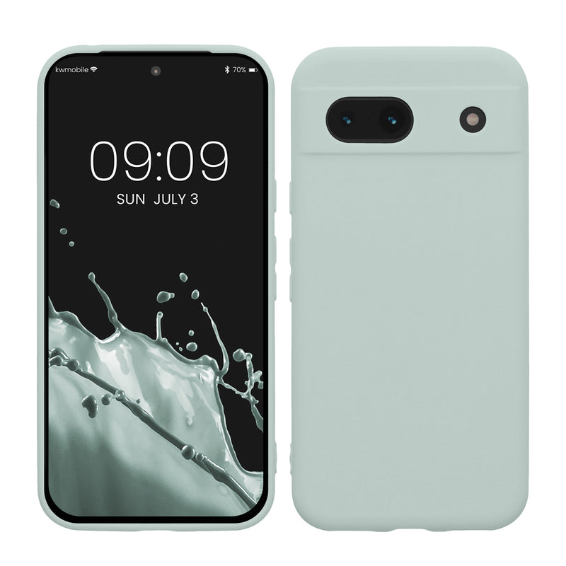 kwmobile Handyhülle für Google Pixel 8a Hülle - weiches Handy Silikon Case - Schutzhülle Cover - Cool Mint Cool Mint  