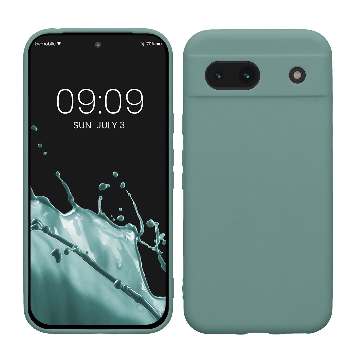kwmobile Handyhülle für Google Pixel 8a Hülle - weiches Handy Silikon Case - Schutzhülle Cover - Arctic Night Arctic Night  