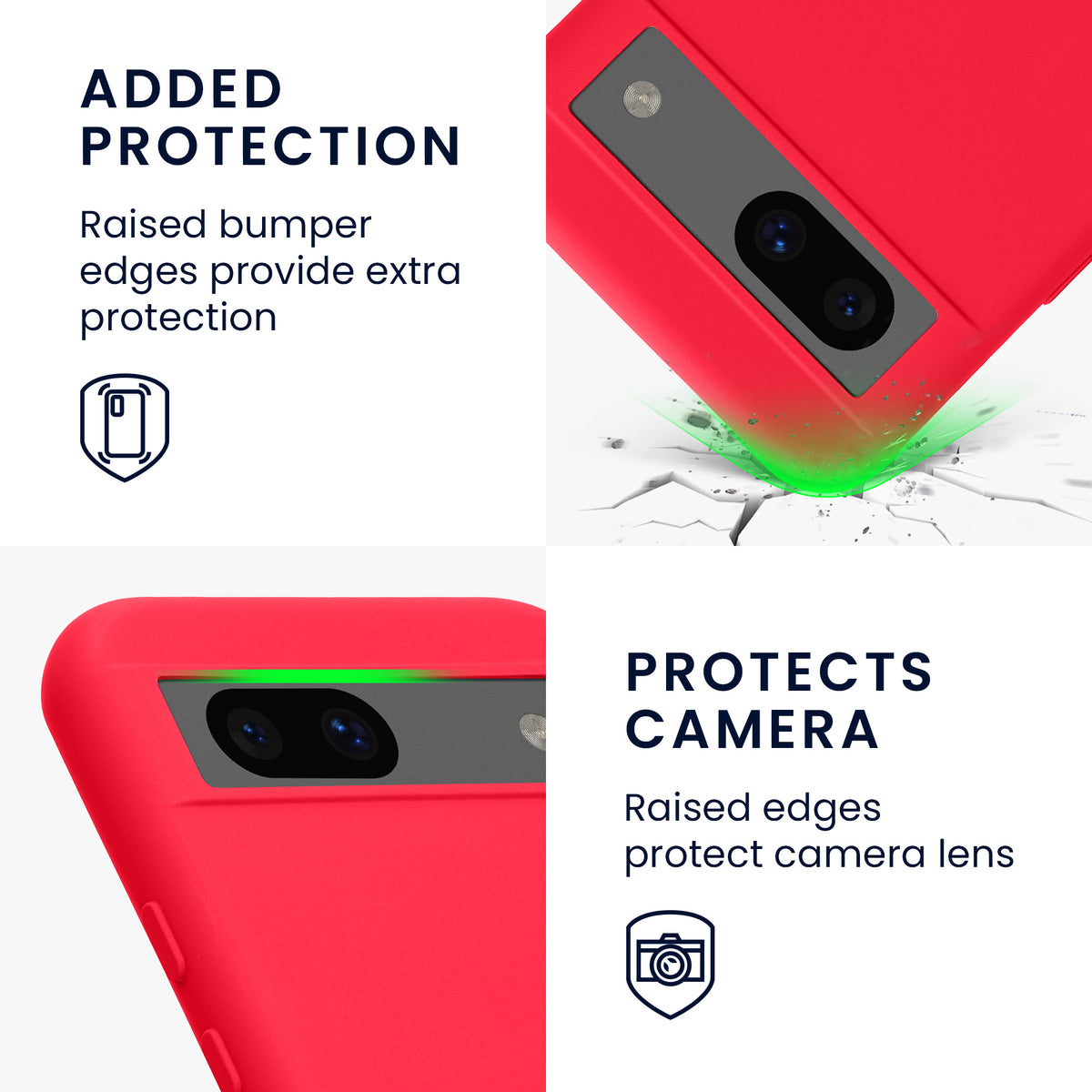 Google Pixel 8a Silicone Phone Case with Microfibre Lining