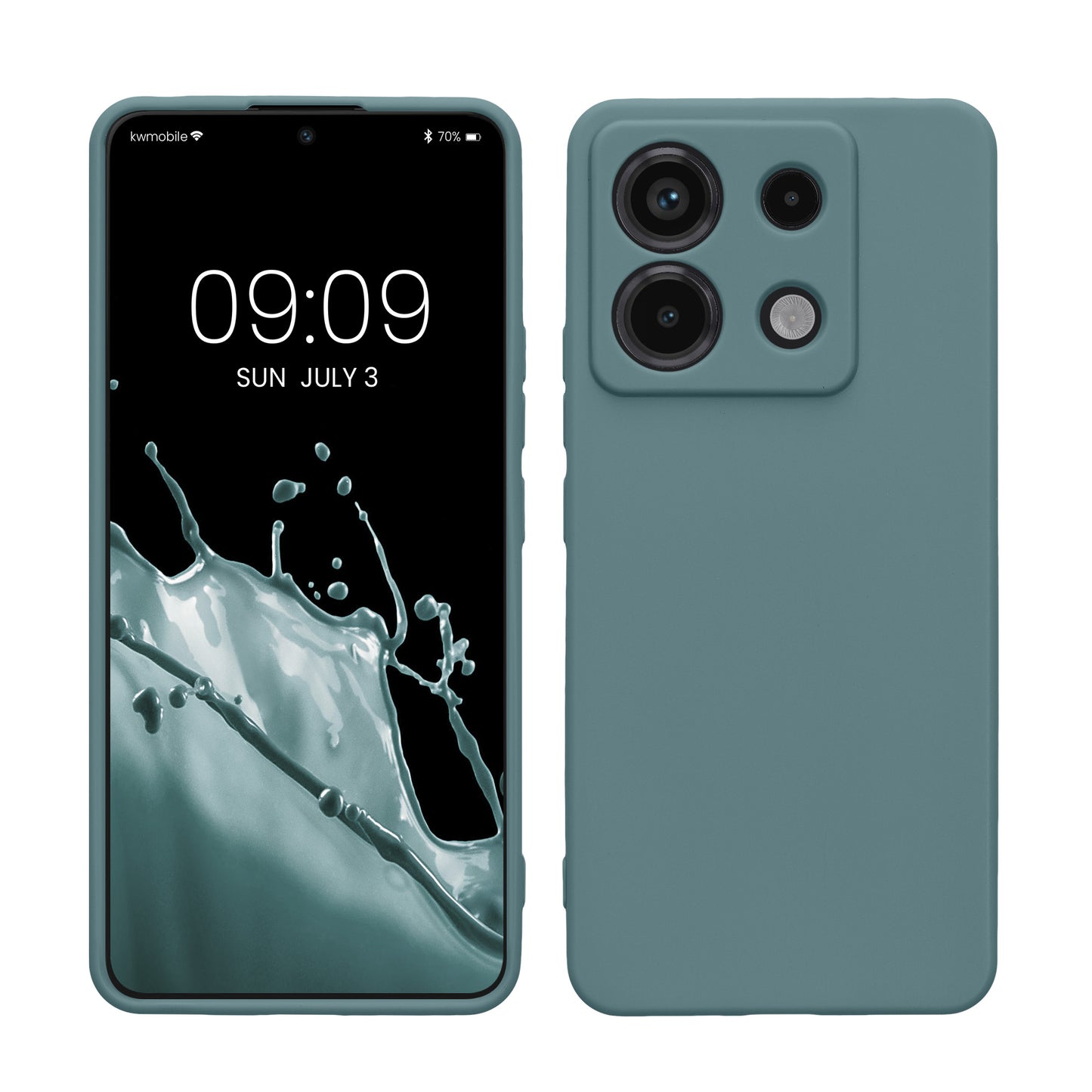 kwmobile Handyhülle für Xiaomi Redmi Note 13 Pro 5G / Poco X6 5G Hülle - weiches Handy Silikon Case - Schutzhülle Cover - Arctic Night Arctic Night  