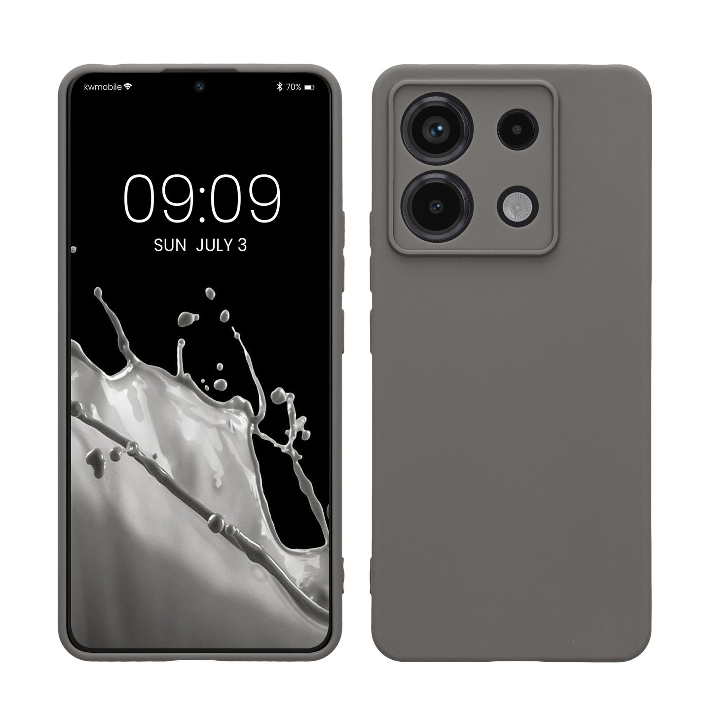 kwmobile Handyhülle für Xiaomi Redmi Note 13 Pro 5G / Poco X6 5G Hülle - weiches Handy Silikon Case - Schutzhülle Cover - Stone Dust Stone Dust  