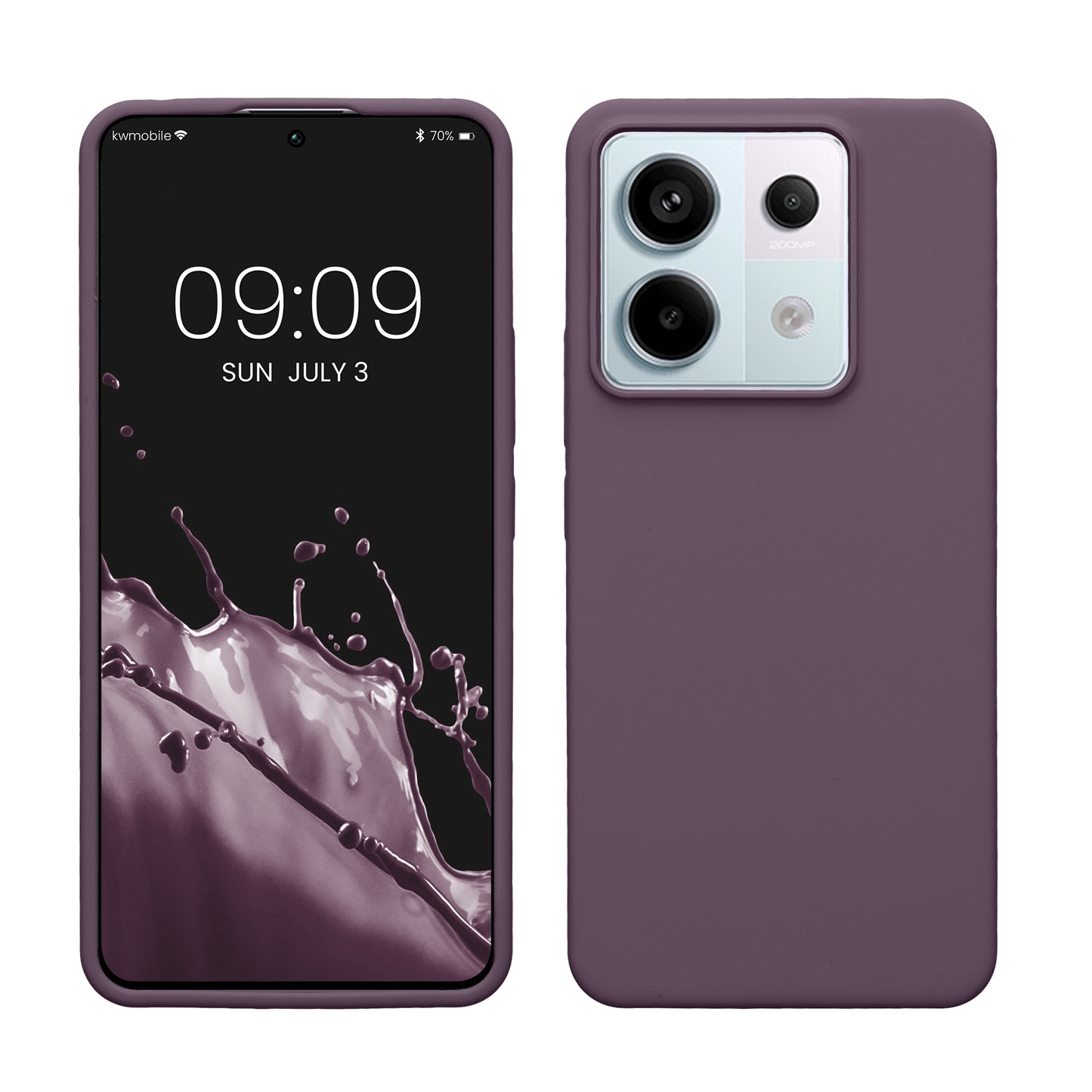 kwmobile Handyhülle für Xiaomi Redmi Note 13 Pro 5G / Poco X6 5G Hülle - Case Silikon - Kabelloses Laden - Schutzhülle Cover in Helle Iris Helle Iris  