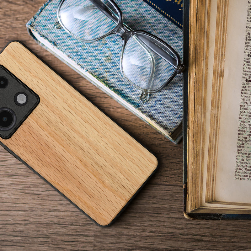 Shockproof Wood Hard Case with TPU Bumper for Xiaomi Redmi Note 13 Pro 5G / Poco X6 5G