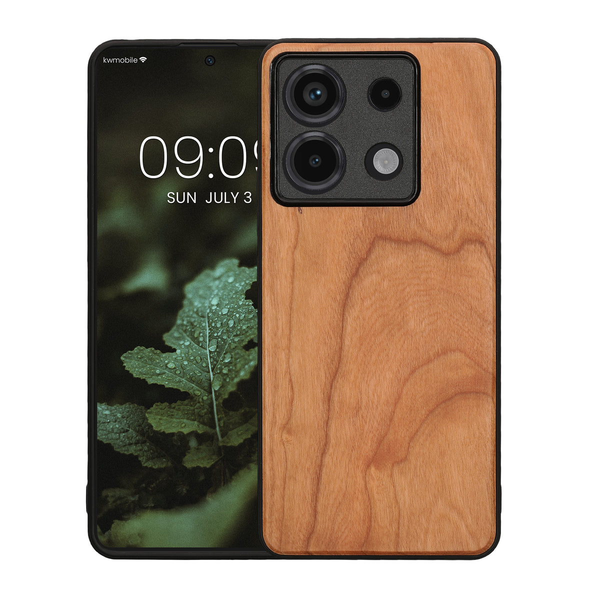 Shockproof Wood Hard Case with TPU Bumper for Xiaomi Redmi Note 13 Pro 5G / Poco X6 5G
