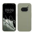 kwmobile Handyhülle für Nothing Phone 2a / Phone 2a Plus Hülle - Case Silikon - Kabelloses Laden - Schutzhülle Cover in Graugrün Graugrün  
