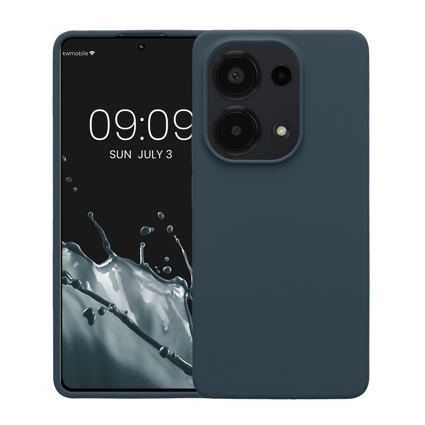 Rubberized Silicone Case for Xiaomi Redmi Note 13 Pro 4G in Dark Slate