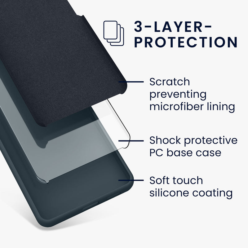 Rubberized Silicone Case for Xiaomi Redmi Note 13 Pro 4G in Dark Slate