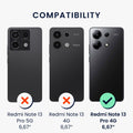 Rubberized Silicone Case for Xiaomi Redmi Note 13 Pro 4G in Dark Slate