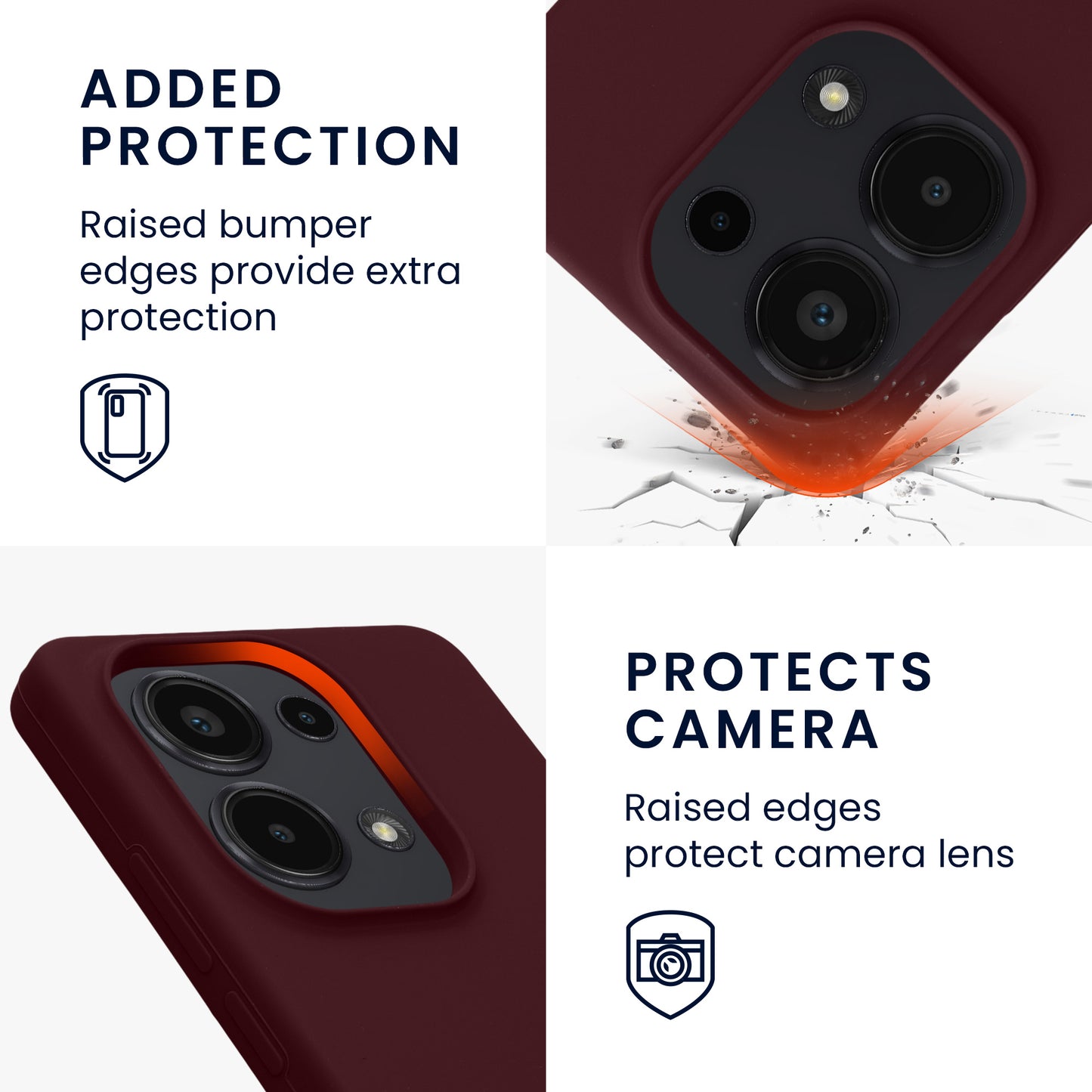 Rubberized Silicone Case for Xiaomi Redmi Note 13 Pro 4G in Dark Slate