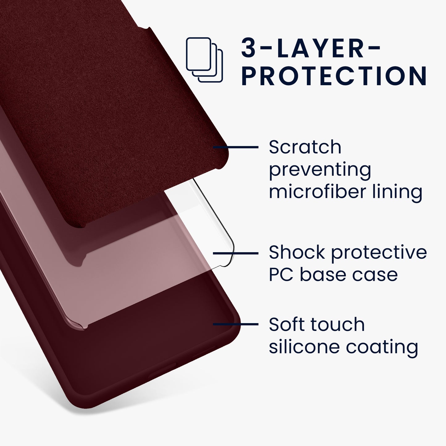 Rubberized Silicone Case for Xiaomi Redmi Note 13 Pro 4G in Dark Slate