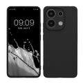 kwmobile Handyhülle für Xiaomi Redmi Note 13 4G Hülle - weiches Handy Silikon Case - Schutzhülle Cover - Schwarz matt Schwarz matt  