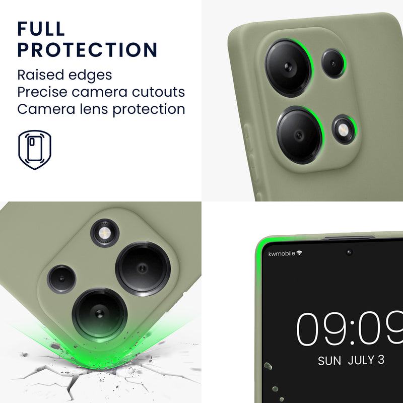 kwmobile Silicone Phone Case for Xiaomi Redmi Note 13 Pro 4G - Soft Phone Cover Protective Case