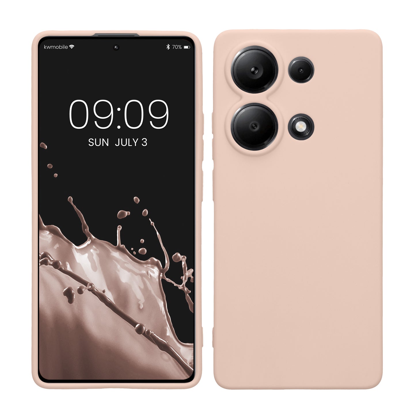 kwmobile Handyhülle für Xiaomi Redmi Note 13 Pro 4G Hülle - weiches Handy Silikon Case - Schutzhülle Cover - Coconut Swirl Coconut Swirl  