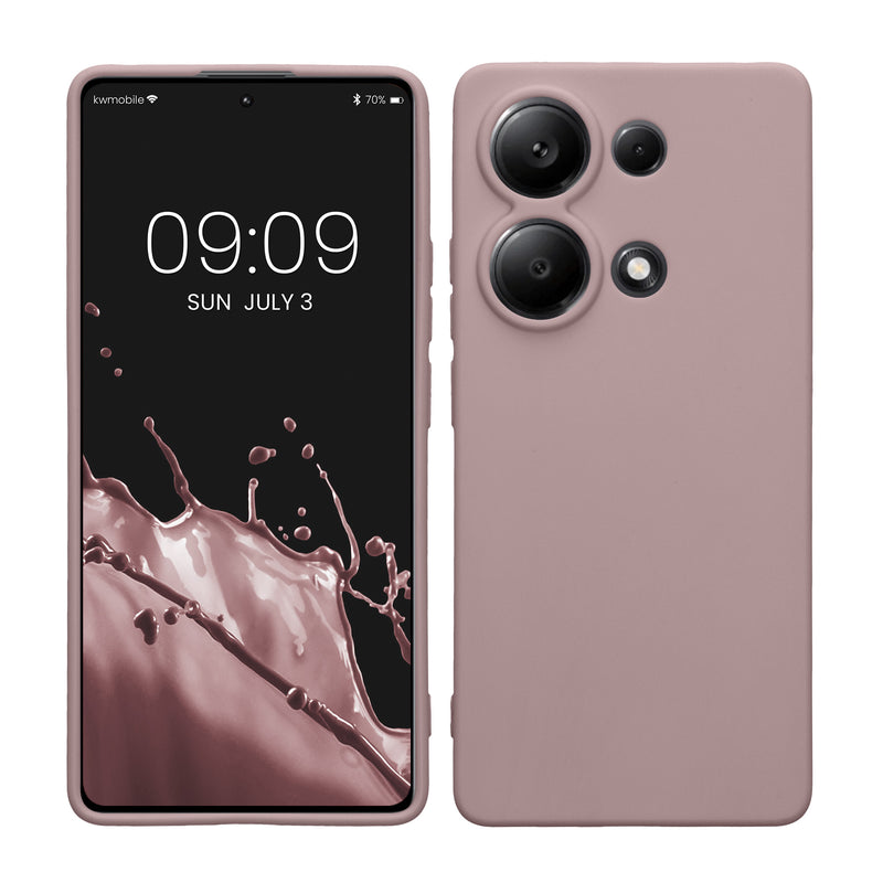 kwmobile Handyhülle für Xiaomi Redmi Note 13 Pro 4G Hülle - weiches Handy Silikon Case - Schutzhülle Cover - Nude Lilac Nude Lilac  
