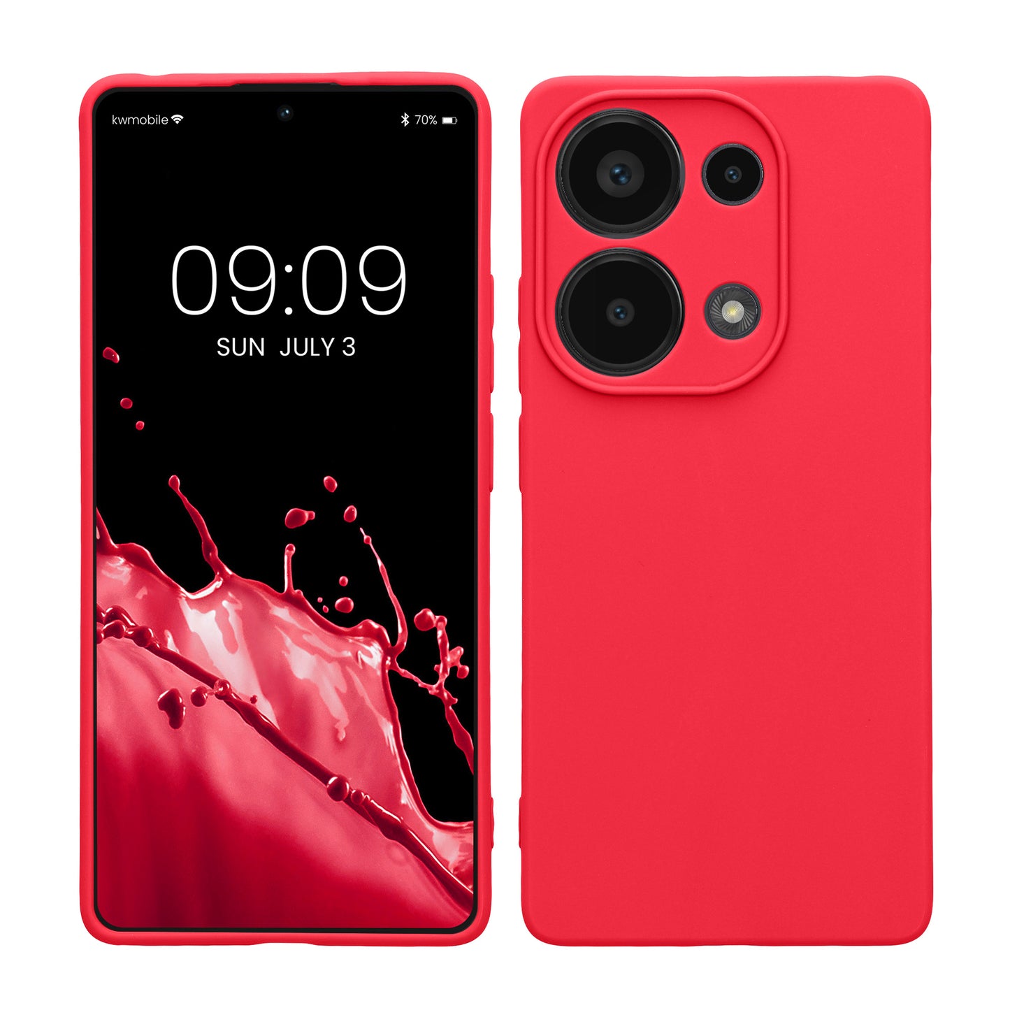 kwmobile Handyhülle für Xiaomi Redmi Note 13 Pro 4G Hülle - weiches Handy Silikon Case - Schutzhülle Cover - Neon Pink Neon Pink  