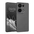 kwmobile Handyhülle für Xiaomi Redmi Note 13 Pro 4G Hülle - weiche Silikon Case metallisch schimmernd - Schutzhülle Cover - Metallic Grau Metallic Grau  