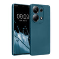 kwmobile Handyhülle für Xiaomi Poco M6 Pro (4G) Hülle - weiche Silikon Case metallisch schimmernd - Schutzhülle Cover - Metallic Karibikblau Metallic Karibikblau  