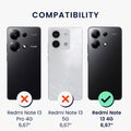 Wooden Hard Case with TPU Bumper for Xiaomi Redmi Note 13 4G Compass Vintage