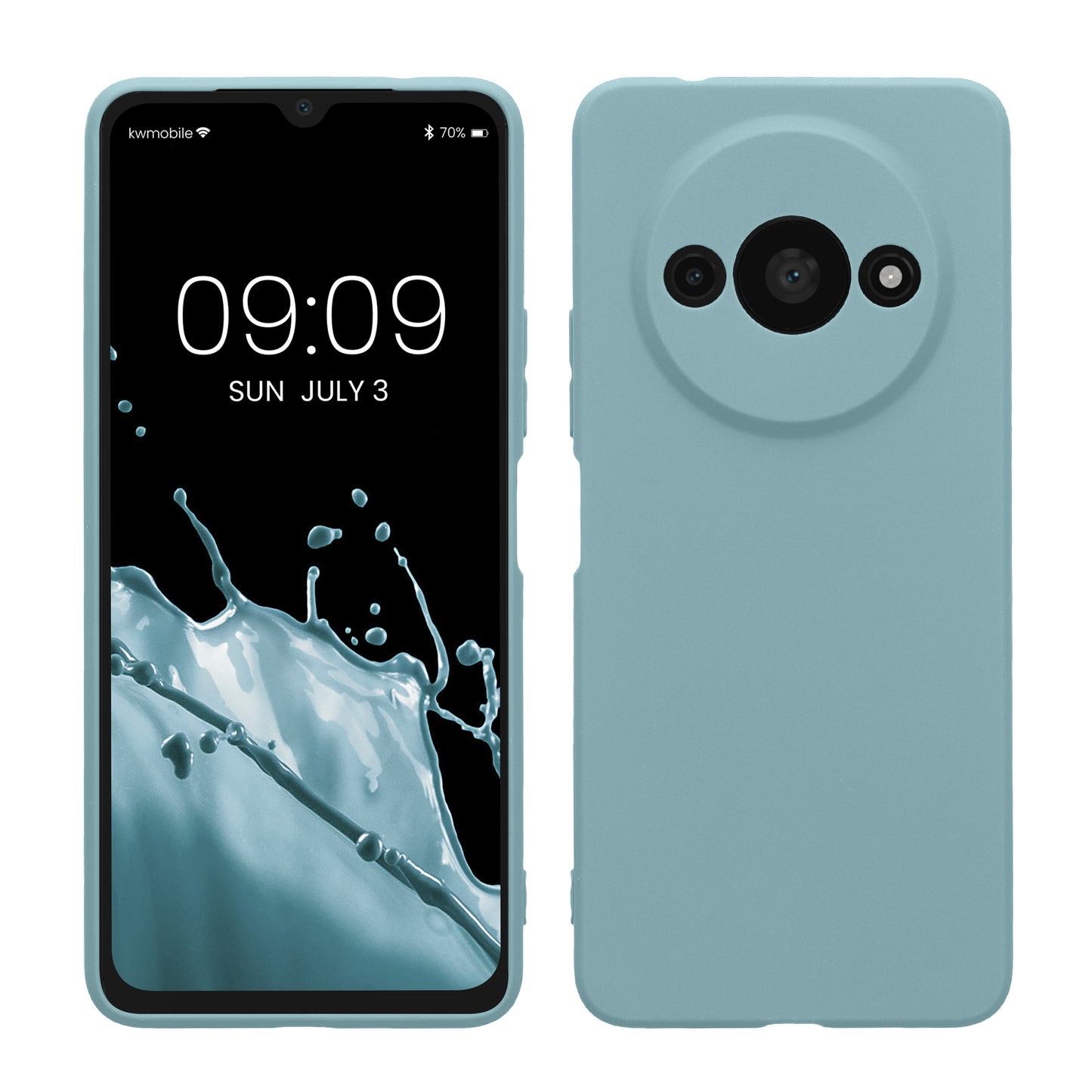 kwmobile Handyhülle für Xiaomi Redmi A3 Hülle - weiches Handy Silikon Case - Schutzhülle Cover - Antique Stone Antique Stone  