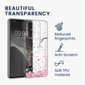 kwmobile Case Compatible with Xiaomi Redmi Note 13 Pro 5G / Poco X6 5G Phone Cover - With Glass Screen Protector - Cherry Blossom Petals