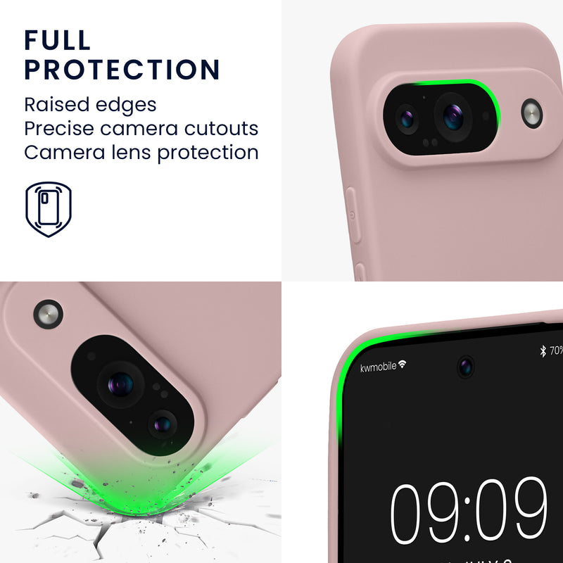 kwmobile Phone Case for Google Pixel 9 Case Soft Mobile Phone Silicone Case Protective Cover
