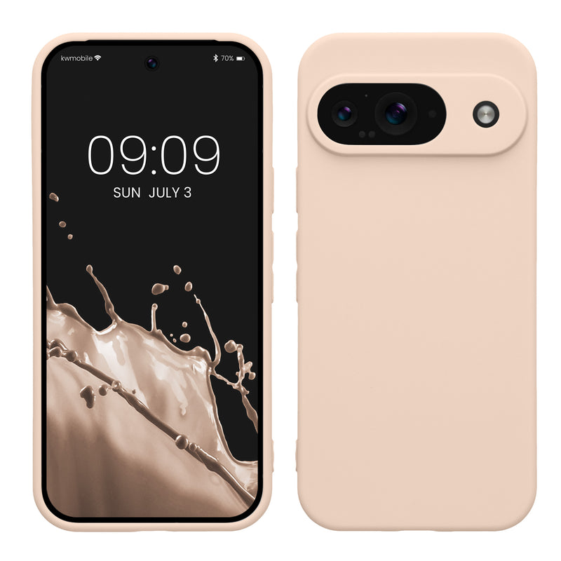 kwmobile Handyhülle für Google Pixel 9 Hülle - weiches Handy Silikon Case - Schutzhülle Cover - Coconut Swirl Coconut Swirl  