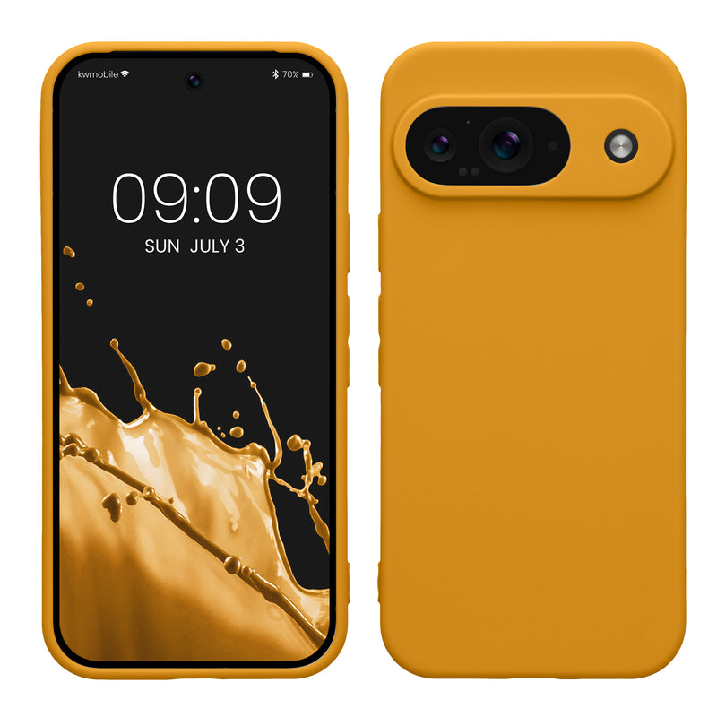 kwmobile Handyhülle für Google Pixel 9 Hülle - weiches Handy Silikon Case - Schutzhülle Cover - Mango Mango  
