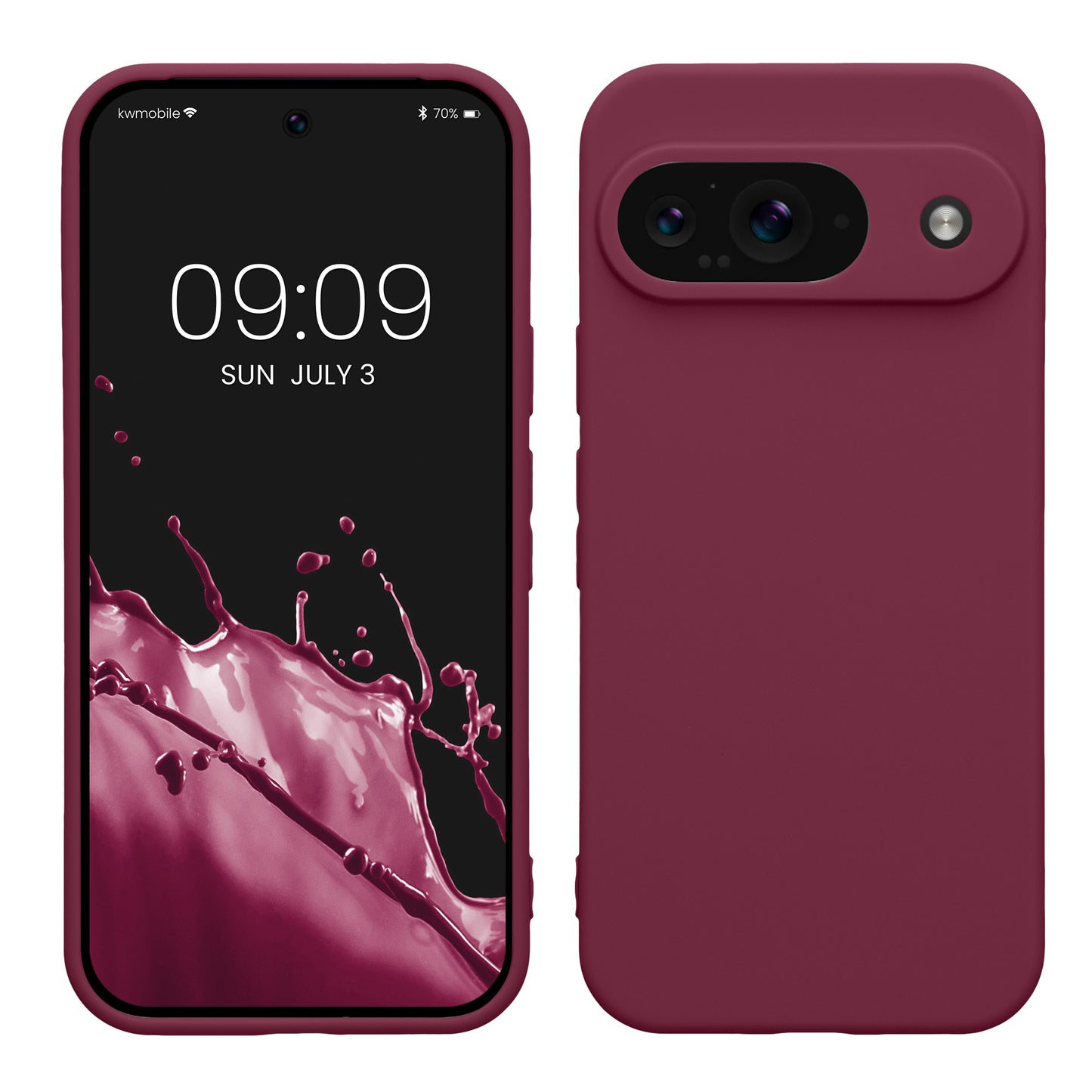 kwmobile Handyhülle für Google Pixel 9 Hülle - weiches Handy Silikon Case - Schutzhülle Cover - Magenta Lila Magenta Lila  