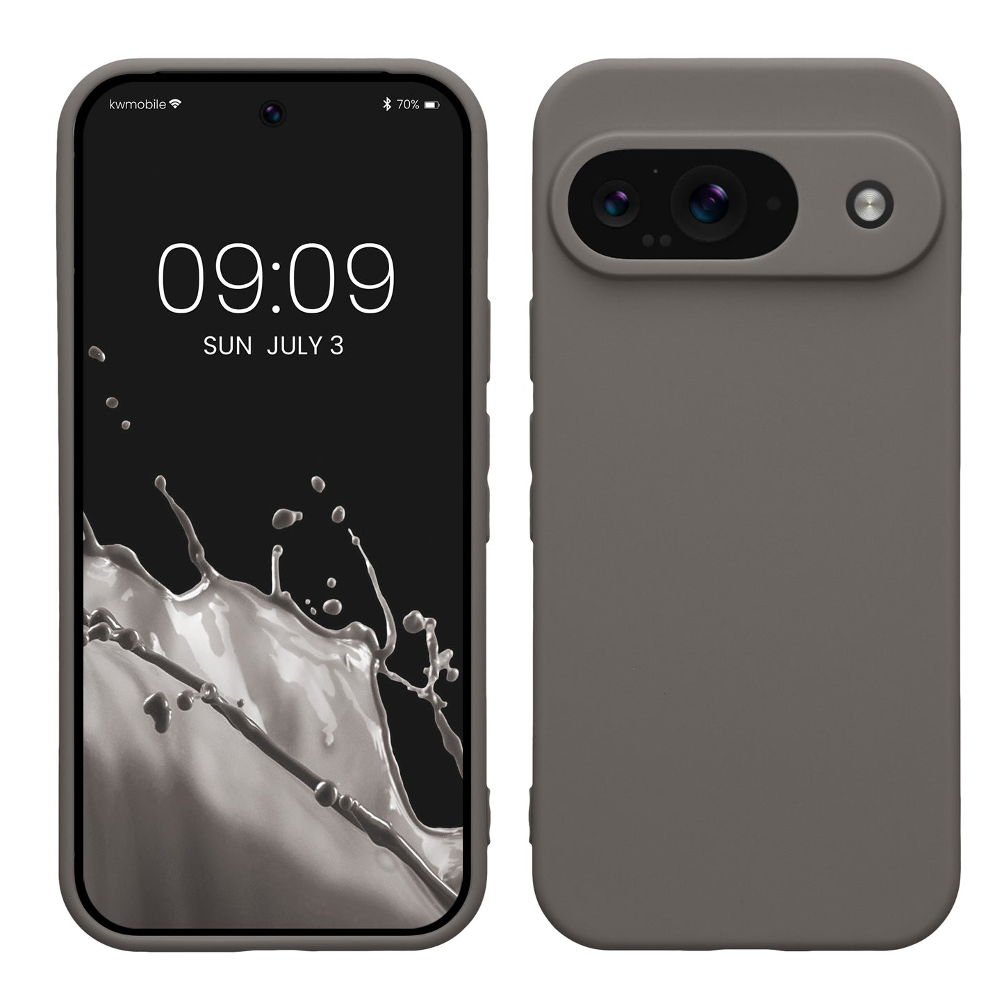 kwmobile Handyhülle für Google Pixel 9 Hülle - weiches Handy Silikon Case - Schutzhülle Cover - Stone Dust Stone Dust  