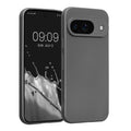 kwmobile Handyhülle für Google Pixel 9 Hülle - weiche Silikon Case metallisch schimmernd - Schutzhülle Cover - Metallic Grau Metallic Grau  
