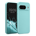 kwmobile Handyhülle für Google Pixel 9 Hülle - weiche Silikon Case metallisch schimmernd - Schutzhülle Cover - Metallic Mintgrün Metallic Mintgrün  