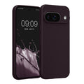 kwmobile Handyhülle für Google Pixel 9 Hülle - weiche Silikon Case metallisch schimmernd - Schutzhülle Cover - Metallic Brombeere Metallic Brombeere  