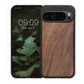 Google Pixel 9 Pro XL Shockproof Wood Hard Case with TPU Bumper