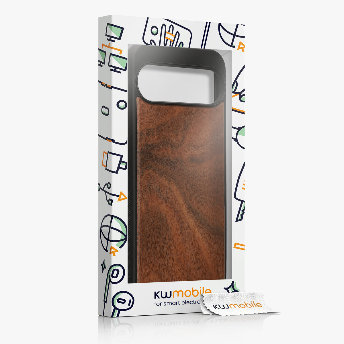 Google Pixel 9 Pro XL Shockproof Wood Hard Case with TPU Bumper