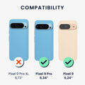 kwmobile Necklace Case compatible with Google Pixel 9 / Pixel 9 Pro - Cover with Lanyard - Silicone Protective Case