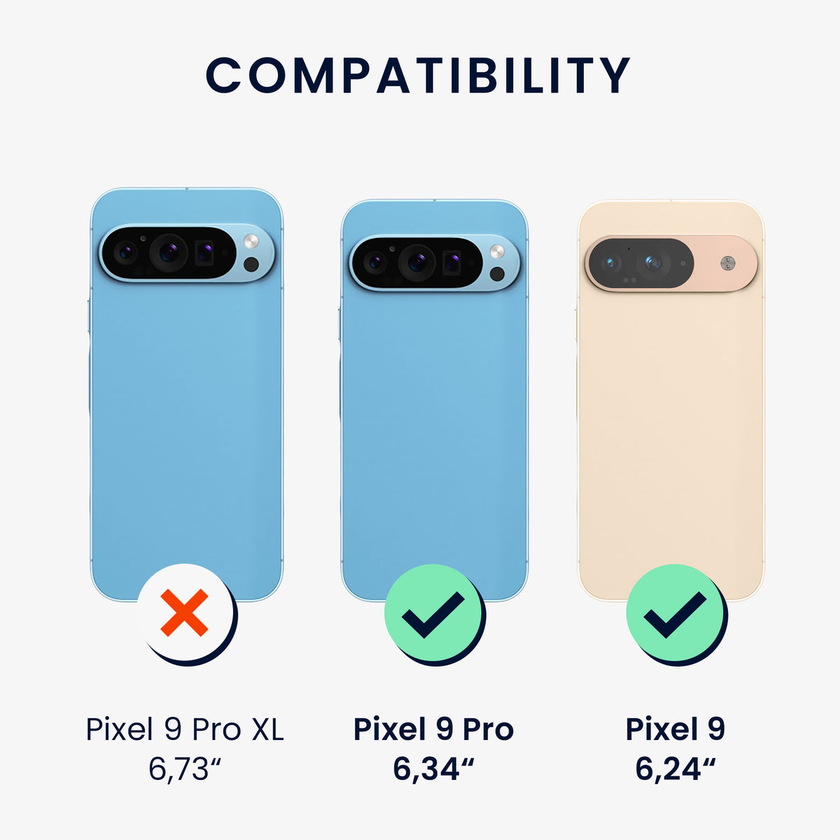 kwmobile Necklace Case compatible with Google Pixel 9 / Pixel 9 Pro - Cover with Lanyard - Silicone Protective Case