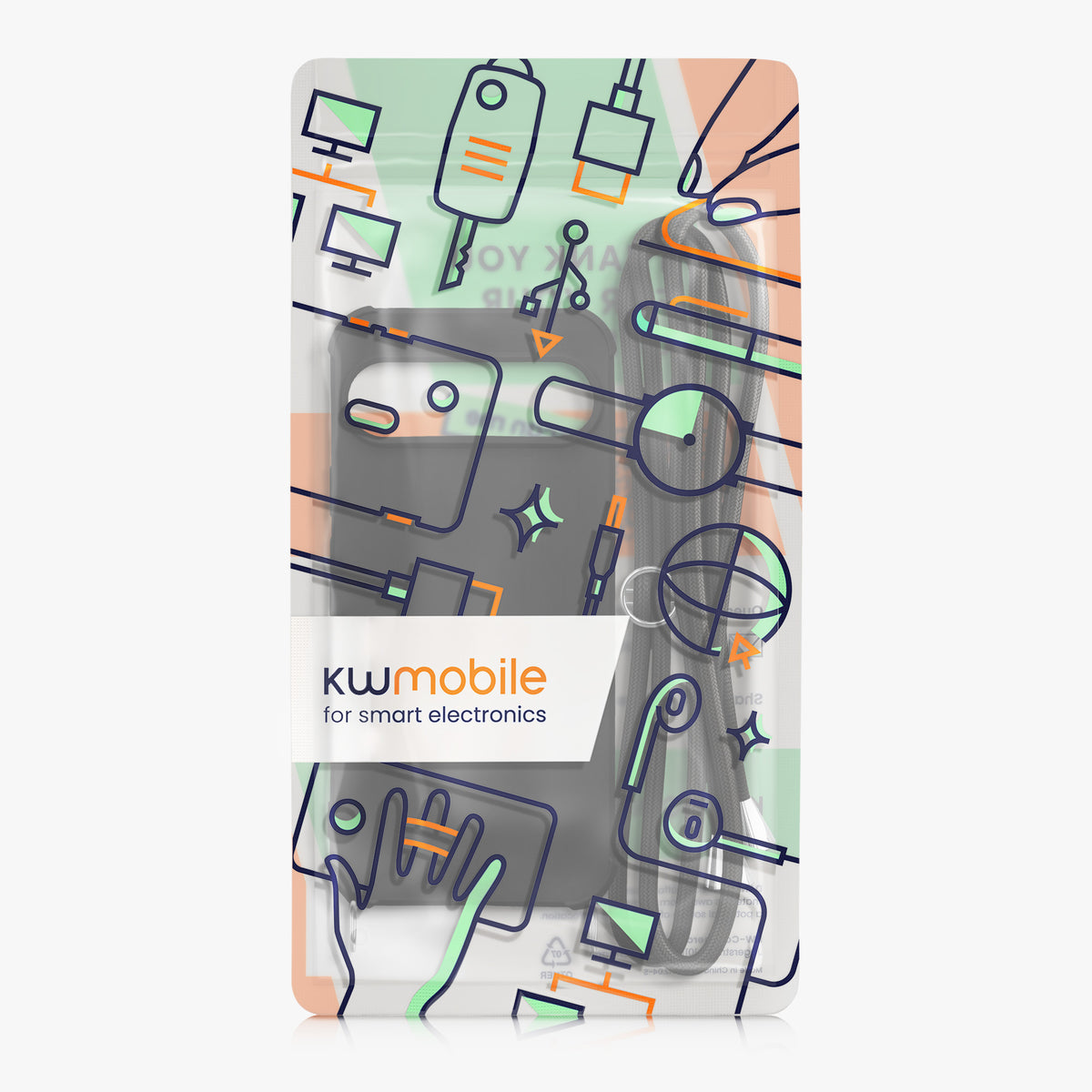 kwmobile Necklace Case compatible with Google Pixel 9 Pro XL Case - Cover with Lanyard - Silicone Protective Cover