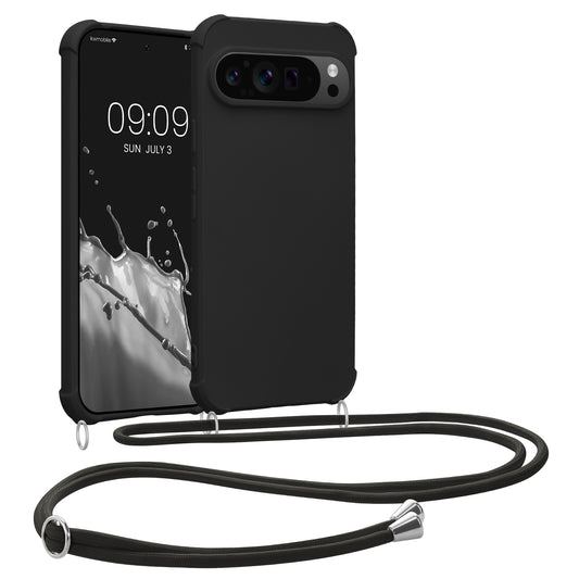 kwmobile Necklace Case compatible with Google Pixel 9 Pro XL Case - Cover with Lanyard - Silicone Protective Cover