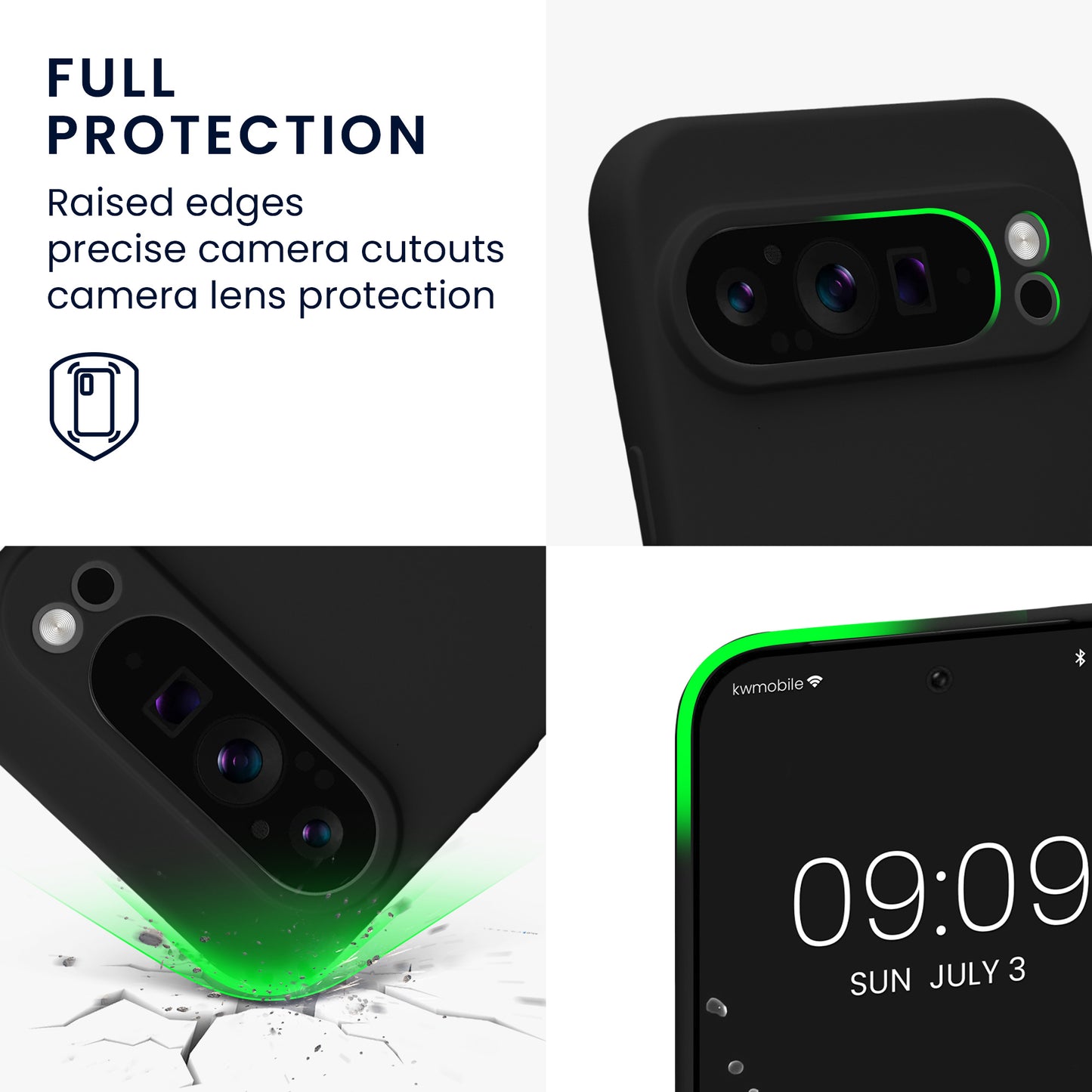 kwmobile Slim Case Compatible with Google Pixel 9 Pro XL Case - Silicone Phone Cover
