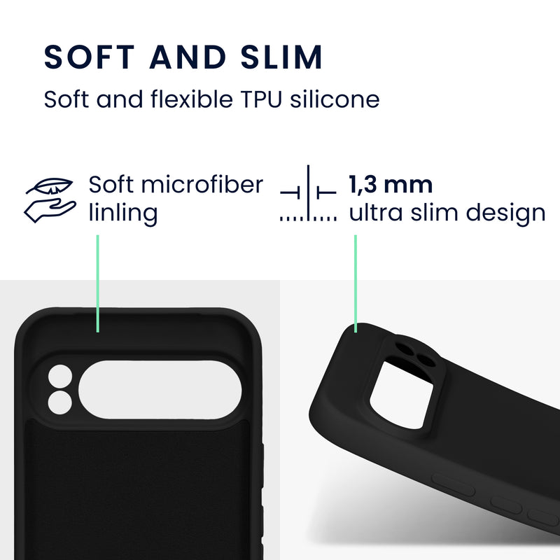 kwmobile Slim Case Compatible with Google Pixel 9 Pro XL Case - Silicone Phone Cover
