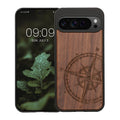 kwmobile Case Compatible with Google Pixel 9 Pro XL Case - Phone Cover - TPU Phone Case Compass Vintage