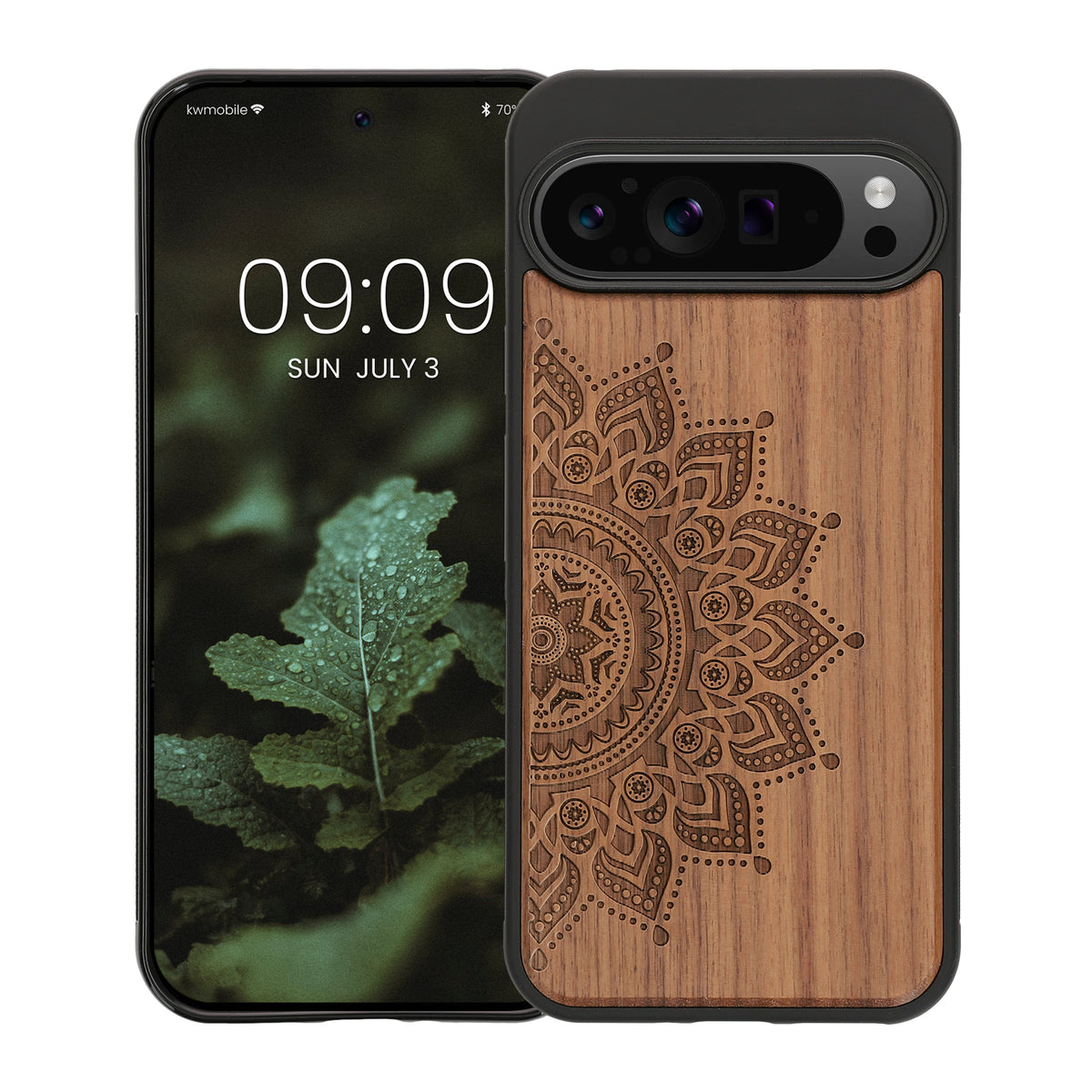 kwmobile Case Compatible with Google Pixel 9 Pro XL Case - Phone Cover - TPU Phone Case Compass Vintage