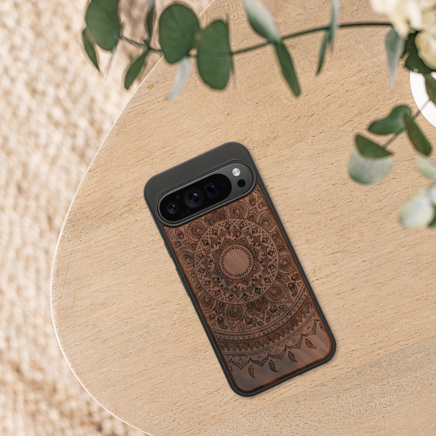 kwmobile Case Compatible with Google Pixel 9 Pro XL Case - Phone Cover - TPU Phone Case Compass Vintage